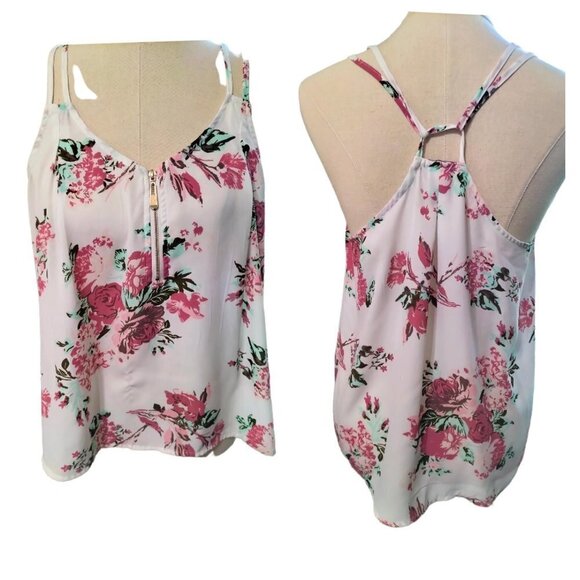 (855) Rue 21 Strappy Flower Print Tank Size Large - Picture 1 of 6